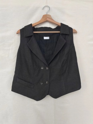 Czekoladowa kamizelka damska