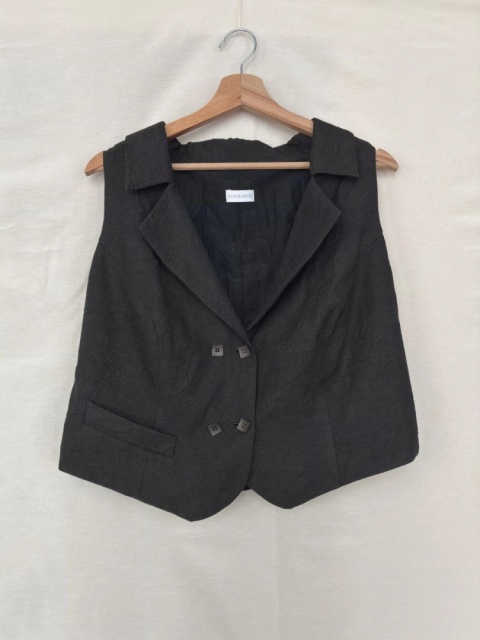 Czekoladowa kamizelka damska